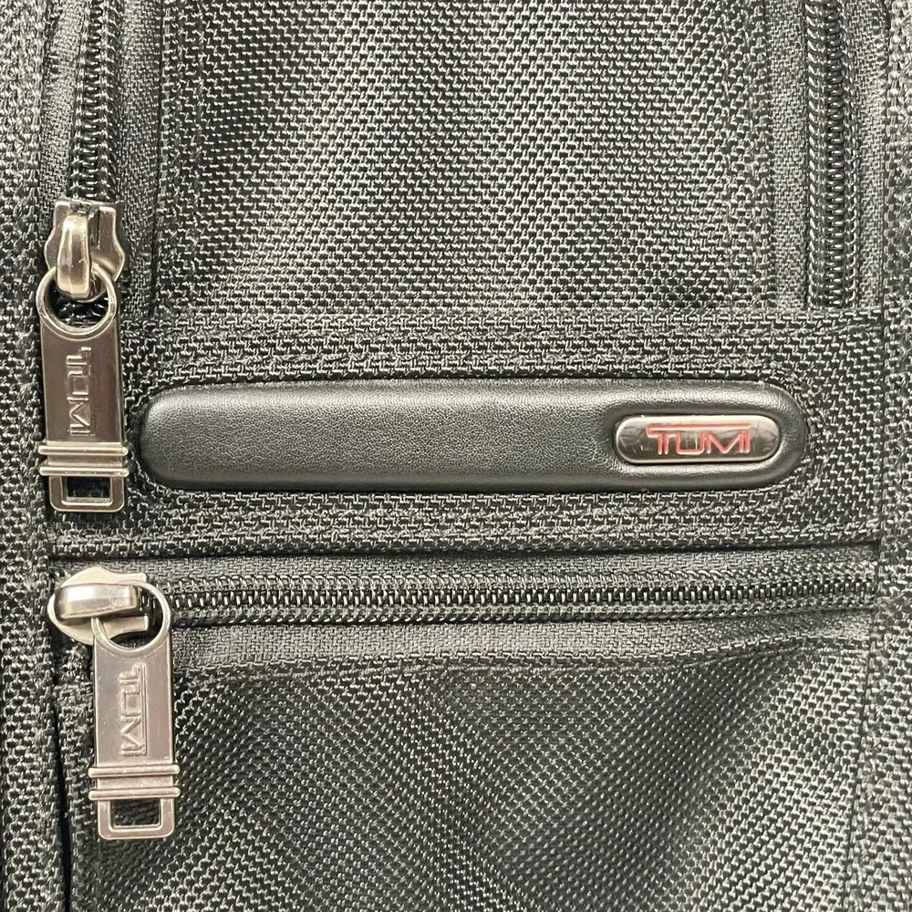TUMI Alpha Wheeled Briefcase 26103D4 Black Nylon Expandable Rolling Laptop Bag